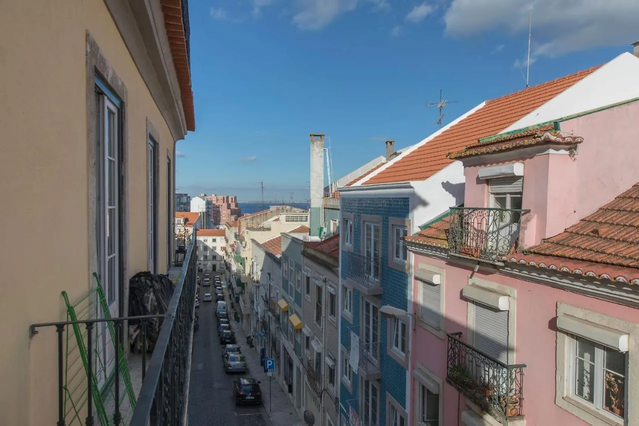 Lovelystay - Sunny Flat W/ Balcony Overseeing Graca And River Lissabon