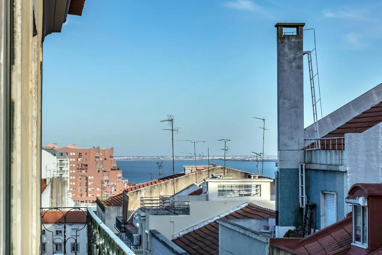 Lovelystay - Sunny Flat W/ Balcony Overseeing Graca And River Lissabon Portugal